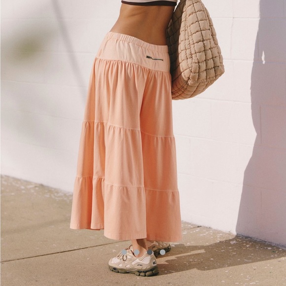 FP BLOOMER WIDE LEG PANTS PASTEL PEACH - Picture 3 of 4